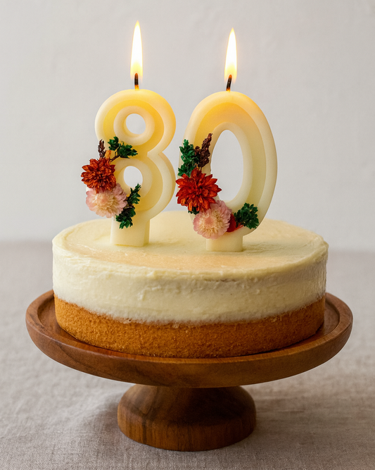 Custom cake top number candle “5”, eco-friendly soy wax